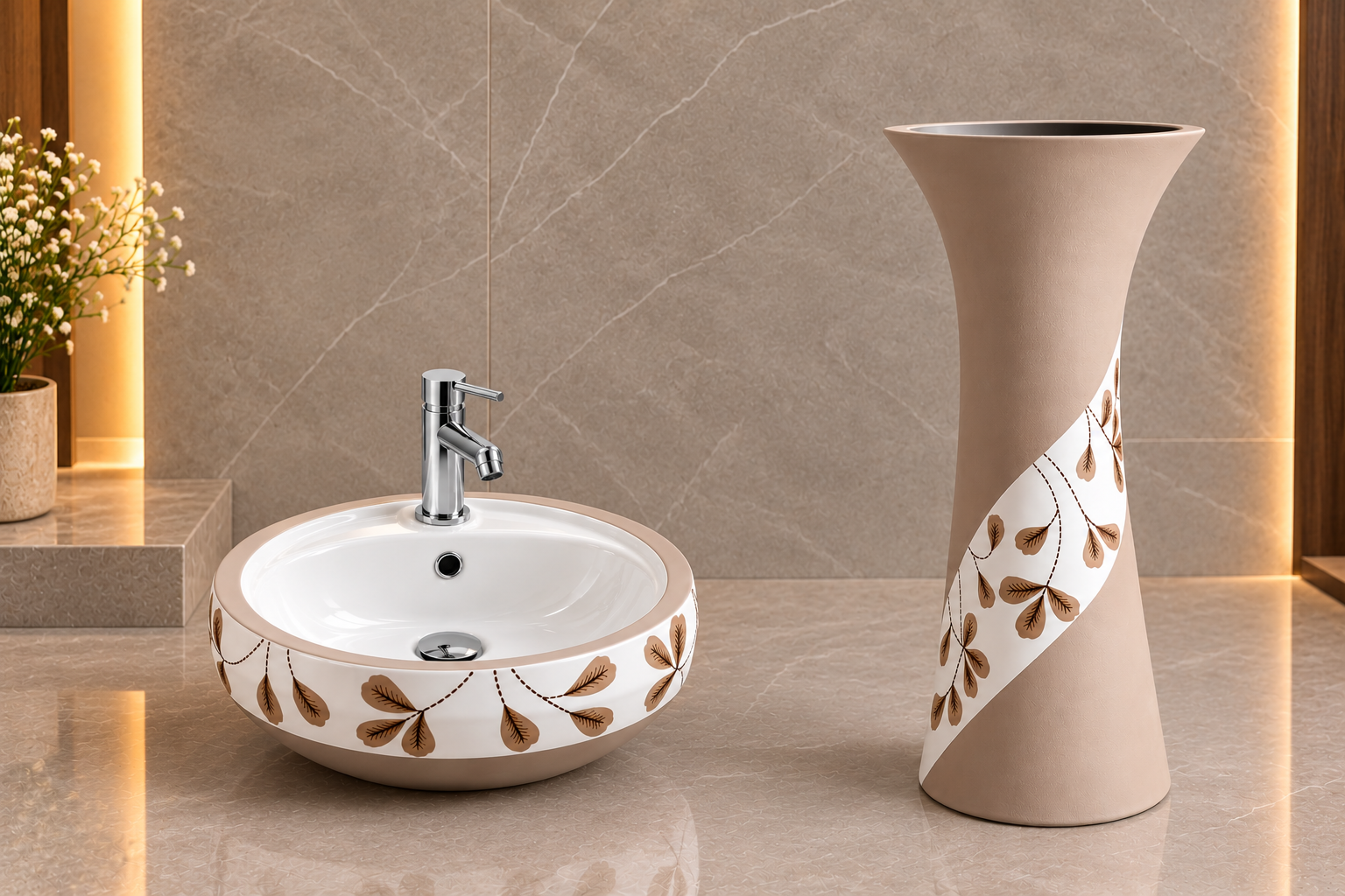 RP-1063, washbasin with pedestal (view 3)